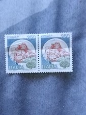 Francobolli Italiani 350 Lire Castello di Mussomeli 2 Pezzi