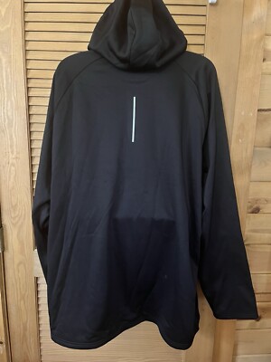 NWT Xersion $65 Quick Dri Mens 4XL Tall Fleece Hoodie Zip Up Sweatshirt Black