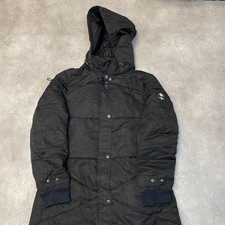 Nautica Puffer Jacket Womens Full Zip Outdoor Parka Coat, Black, Large