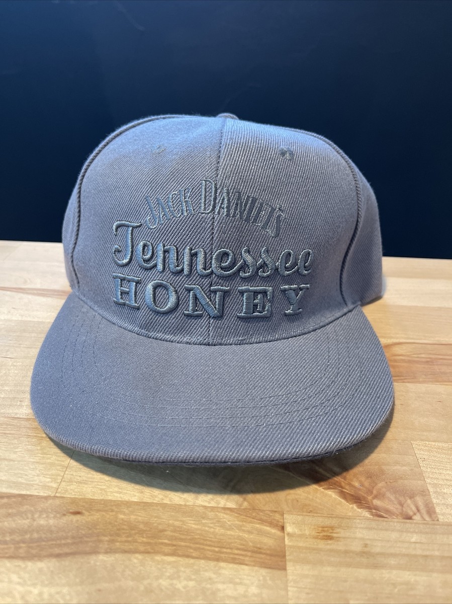 Jack Daniels Tennessee Honey Logo Embroidered Trucker SnapBack Hat Cap￼ Gray