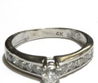 14k white gold 1.08ct round diamond engagement ring 3.4g ladies size 8 natural — photo 3