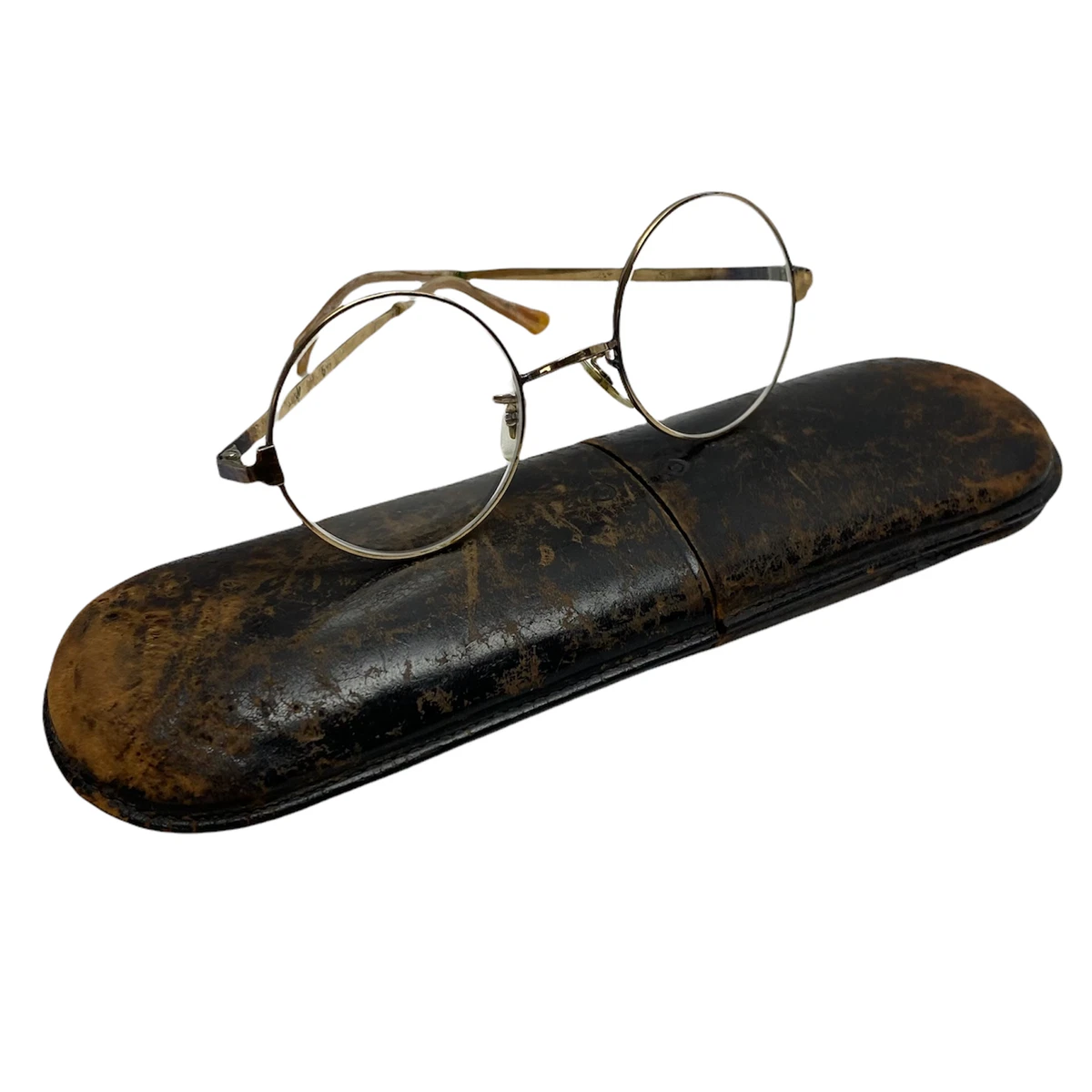 Leather sales eyeglass frames