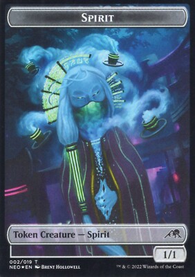 4X SPIRIT / TEZZERET, BETRAYER OF FLESH TOKEN FOIL NEON MTG NM (yourdeckbuilder)