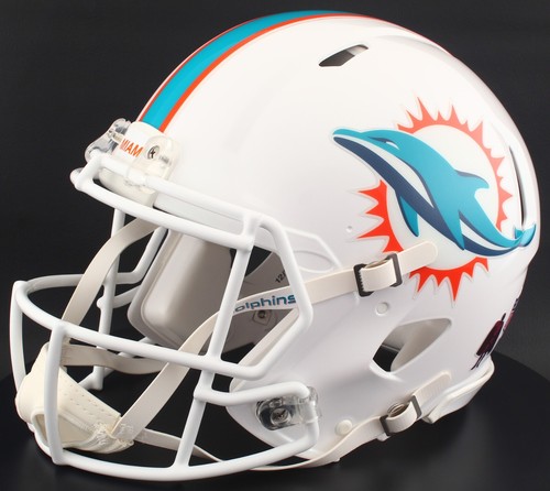 MIAMI DOLPHINS NFL Riddell Speed Full Size REPLICA Football Helmet - Picture 3 of 6