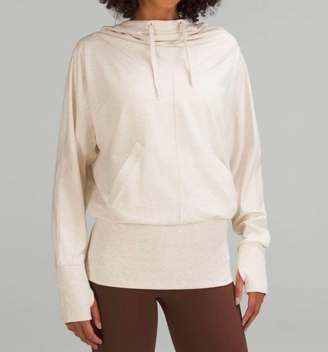 Lululemon Throwback Flashback Pullover Ivory/Gray… - image 1