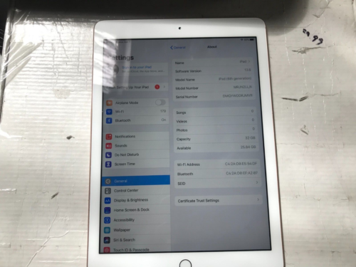 Apple iPad 6th Gen 32GB, Wi-Fi, 9.7" - Gold -MRJN2LL/A Lift Screen #301 - Afbeelding 1 van 4