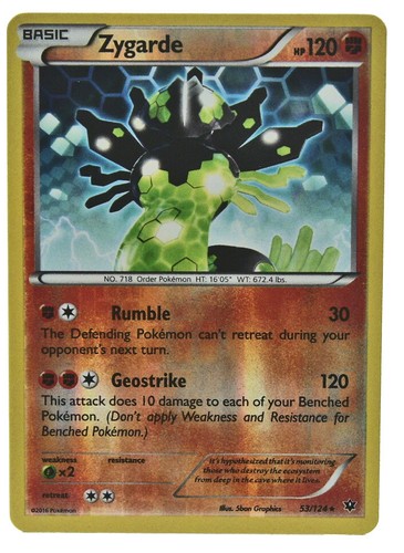 Zygarde EX 54a/124 Fates Collide Alternate Full Art Promo NM MEGA