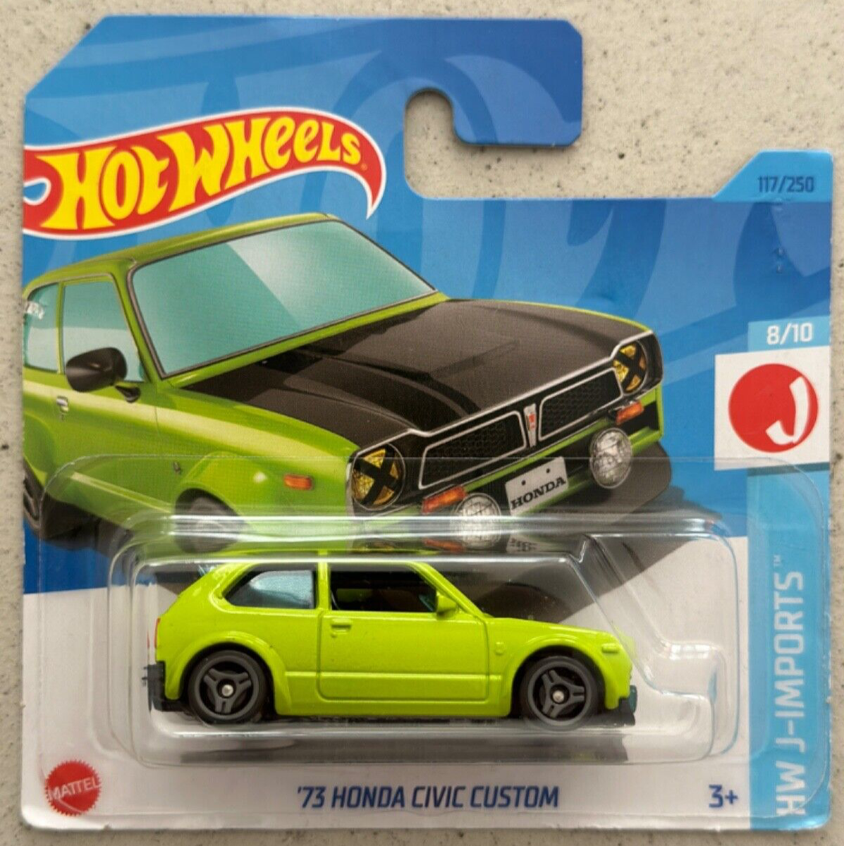 Hot Wheels 73 HONDA CIVIC CUSTOM HW J-Imports Short Card with