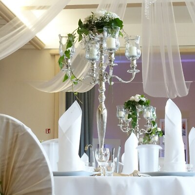 Kerzenständer Kerzenleuchter Silber weiss Event Hochzeit Home und Zubehör !