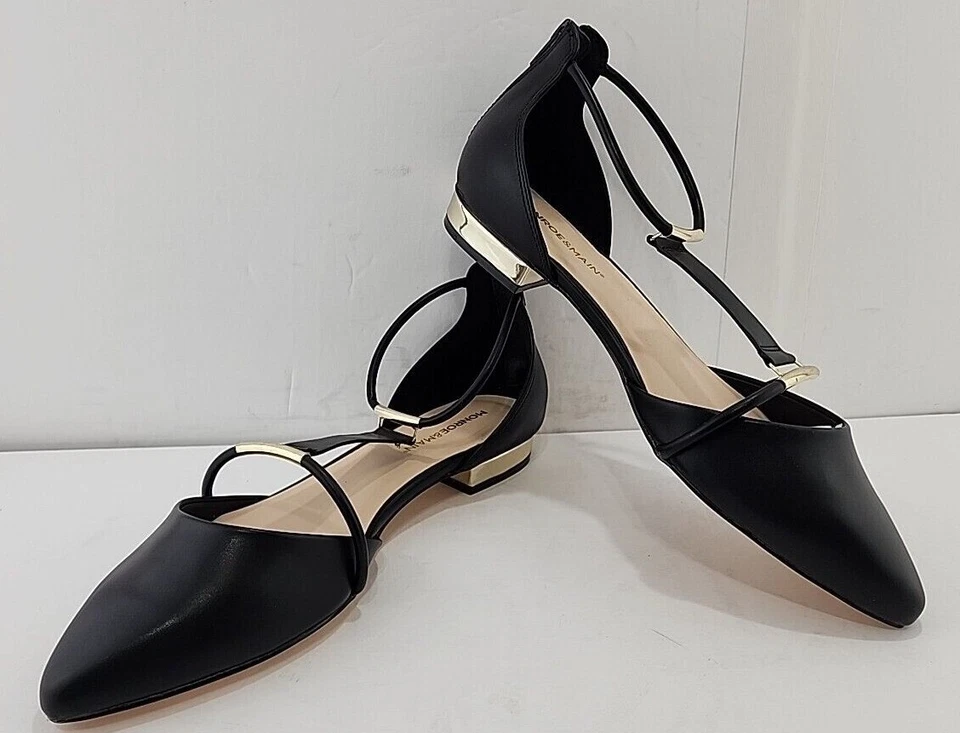 Monroe & Main women dress shoes Size 8.5 M & 10 M Black zip back ankle strap NEW - Image 3 of 4