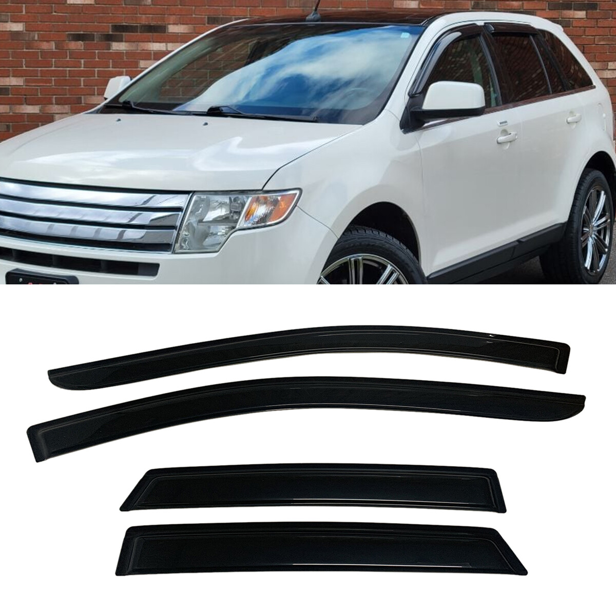 Fit 20072014 Ford Edge Lincoln MKX Window Visors Sun Vent Shade Rain