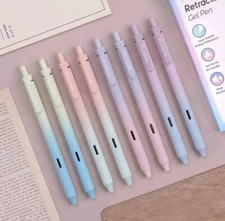 Writech Retractable Gel Ink Pens: 8ct Black Ink 0.5mm Fine Point Tip Pen