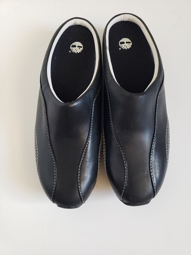 Timberland Anaheim Triathlon Leather Comfort Clog Mules Black Shoes Size 7.5M - Picture 3 of 12