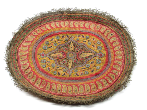 19th Century Antique Armenian Rug Mat 11" x 9" BEAUTIFUL Vibrant Colors w Frill - Picture 1 of 2