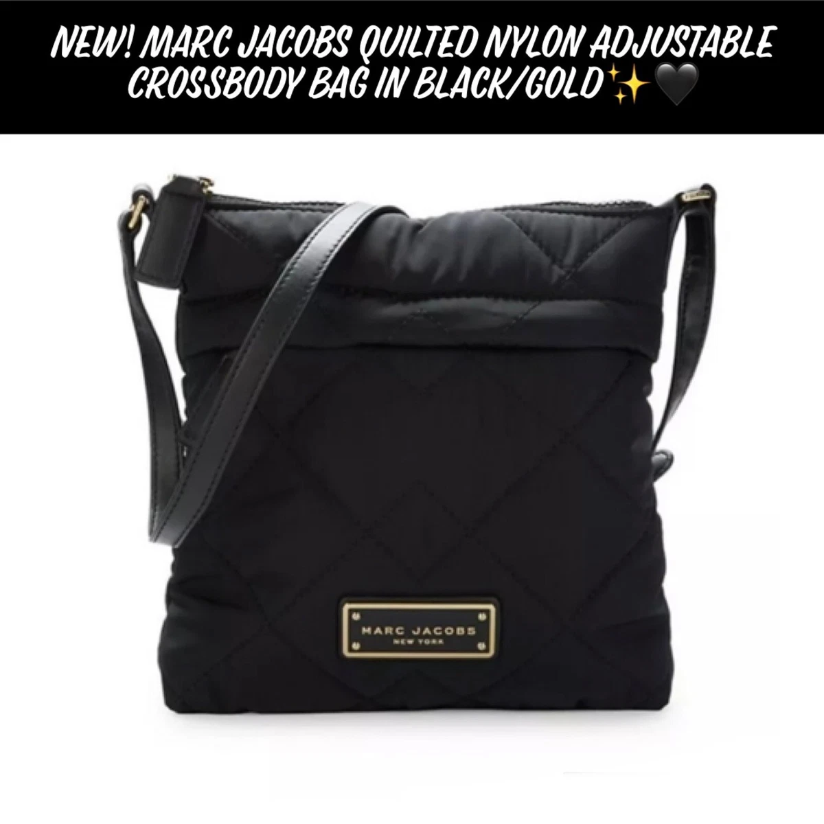 Marc Jacobs, Bags, Marc Jacobs Nylon Crossbody Bag Black