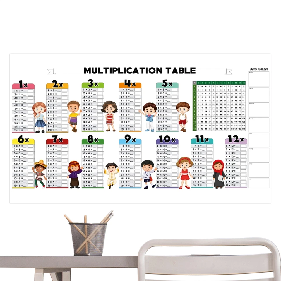 1*Kinder trocken Schreiben Schreiben Sie Farbmultiplikationstabelle statische Tr - Bild 3 von 4