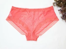 Women Sexy Briefs Floral Lace&Mesh underwear Ladies boyshort Knickers Red S-L-XL