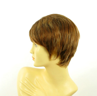Perruque Courte Femme - Couleur Light Blond/blond Copper - Ref. CLEMENTINE 6BT27B - Synthétique - Neuf