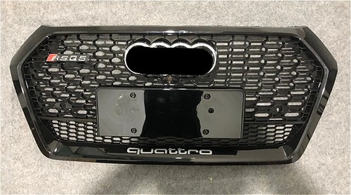 Parachoques delantero negro rejilla malla parrilla para Audi Q5 RSQ5 2018-2020 - Imagen 2 de 4