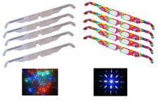 Fireworks Glasses - Peace & Love Party Pack - Rainbow Hearts/Starburst Variety