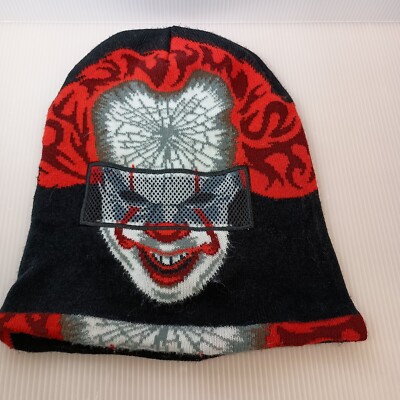 Stephen King IT PENNYWISE Clown Full Face Mask Beanie Hat  display picture 3