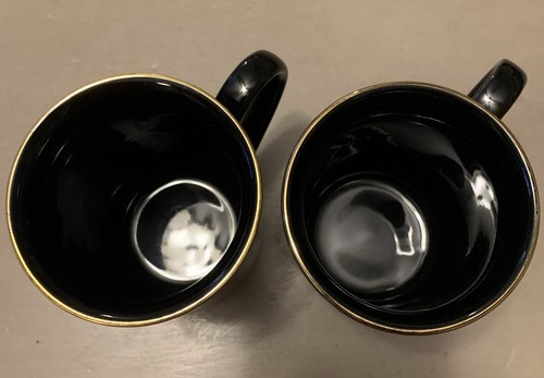 2 Otagiri Japan Hummingbird Mug Gibson Greeting Cards Black Red Gold Rim 4" 9 oz - Picture 2 of 4