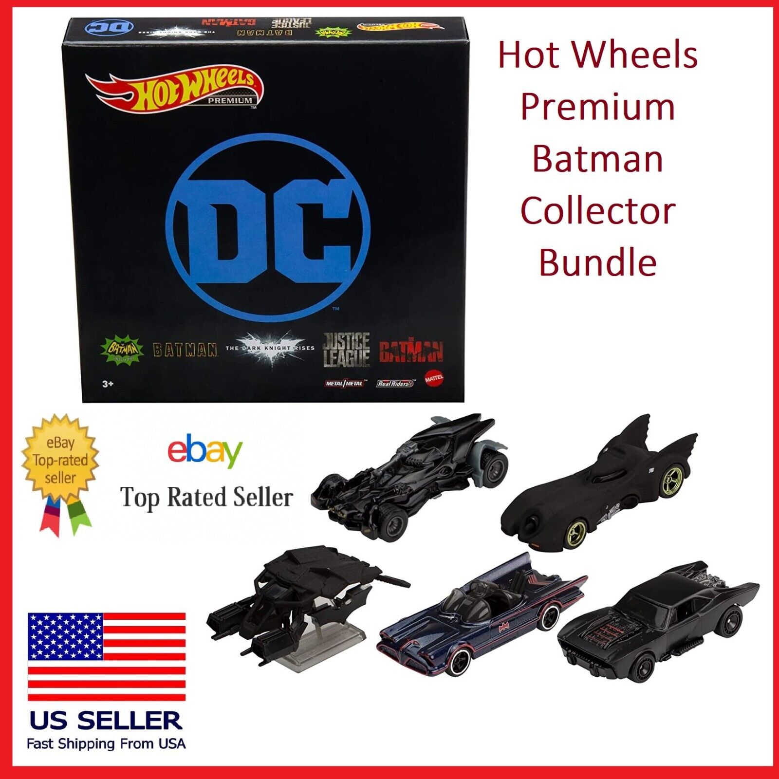 Best Buy: Hot Wheels Batman Vehicle Bundle 5 pack GRM17