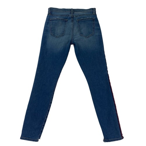 AKTUELLE ELLIOT Denim Blue Jeans rot gestreift The High Waist Stiletto Stufensaum 26 - Bild 4 von 14