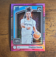 Panini 2024-25 Optic Stephon Castle Spurs #254 Pink Hyper Prizm Basketball Card