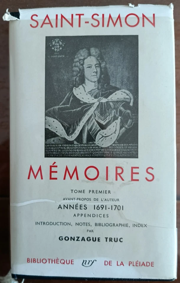 BIBLIOTHEQUE nrf DE LA PLEIADE - Saint-Simon - Mémoires Tome 1 - 1959 - Photo 2/4