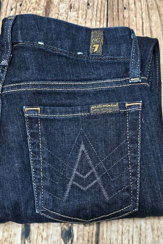 7 for All Mankind Women's A Pocket Jeans Size 24x33 Bootcut Low Rise - Picture 13 of 14