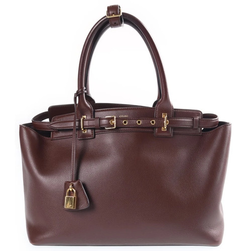 CELINE Conti Handbag Brown Women's #BRG557