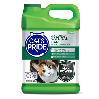 Care Unscented Multi-Cat Lightweight Litter -15lb: Low Dust, Clumping