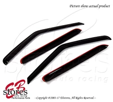 Black Tinted Out-Channel Vent Visor 4pcs For 2001-2004 Chevrolet S-10 Crew Cab