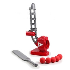 Outdoor Play Equipment: Cricket Ball Pitcher w/ Adjustable Pitching Angles & 5 B