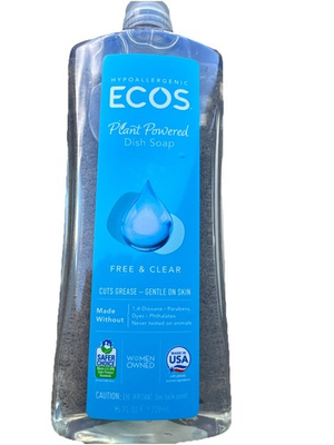 #ad #ad ECOS Dish Soap Free amp; Clear 25 oz Hypoallergenic Liquid Eco Friendly USA $7.99