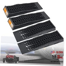 Low Profile Car Service Ramp with Anti-Slip Pads, 2-1/2" L27.5" 4 PACK