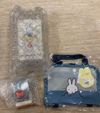 miffy m14N x Studio CLIP Limited 3Piece Set Plush Toy Hand Gel Holder Spa Bag N