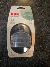 NEW 1 NUK Simply Natural Advanced Anti-Colic Silicone 2 Baby Bottle Nipple 6m