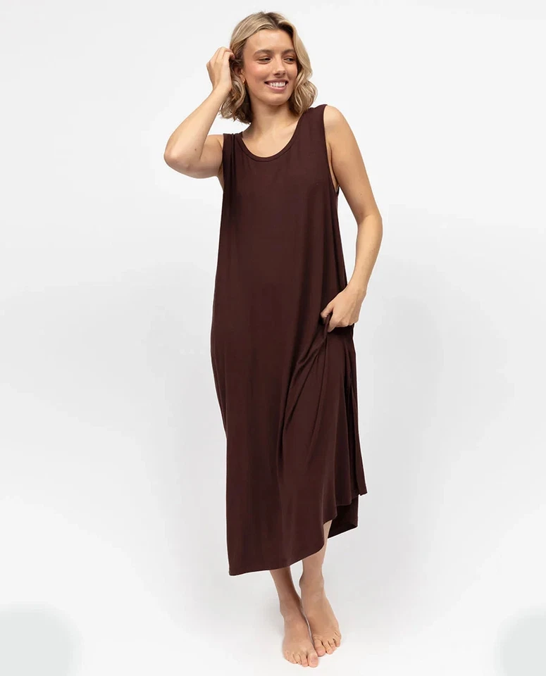 Cyberjammies Long Jersey Chocolate Nightdress Claudia Sizes 10 12 14 16 18 20 - Image 4 of 4