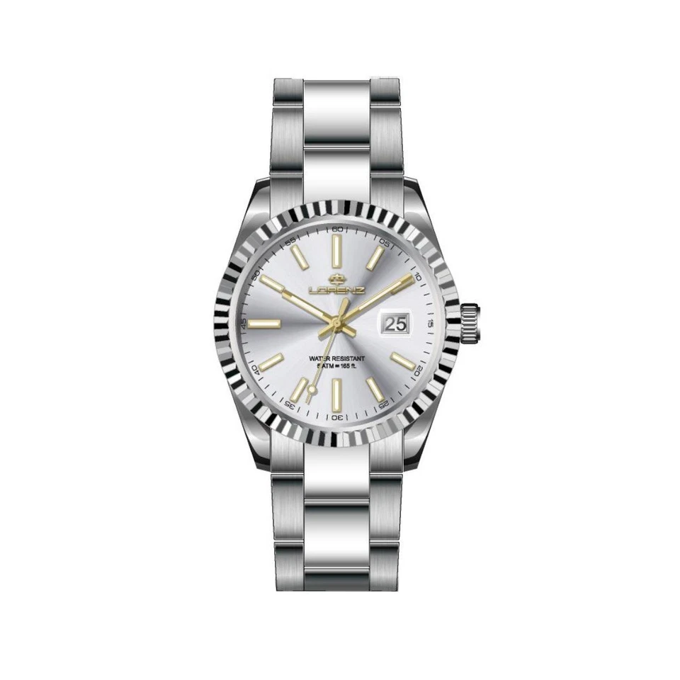 Lorenz Ginevra – Orologio Donna Acciaio Silver con Dettagli Gold (28190AA)