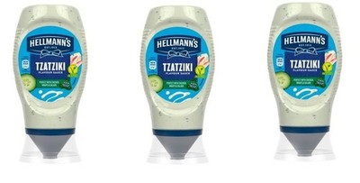 3er Pack HELLMANNS CREMIGE TZATZIKI AROMA SAUCE 3X258GR