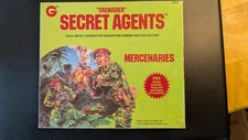GRENADIER Metal Miniatures SECRET AGENTS MERCENARIES Box Set COMPLETE #3002 1983