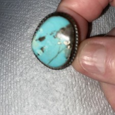 Vintage alter Türkis Ring Sterlingsilber Größe 6 3/4 bitte lesen!!!