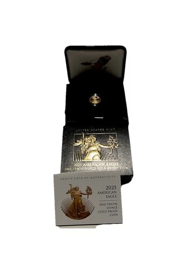2025-W $5 1/10  oz Proof American Gold Eagle Coin Original Box & COA LOW MINTAGE