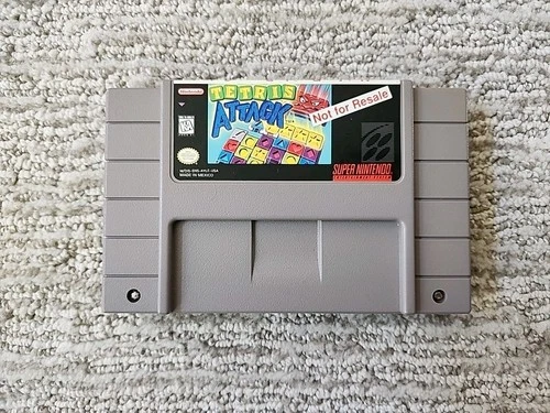 SUPER NINTENDO SNES - TETRIS ATTACK Game NOT FOR RESALE Cartridge Only TESTED