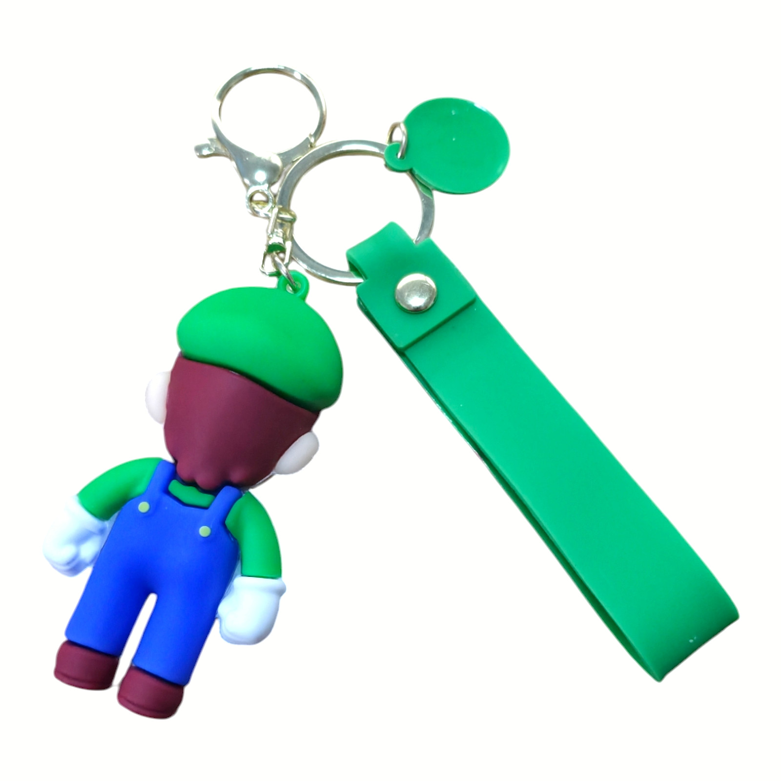 Super Mario Luigi Action Figure Keychain Bag Pendant Key Ring Nintendo Brand New