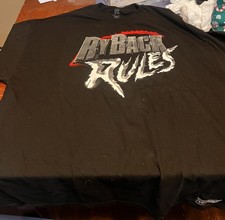 WWE Ryback Rules T-Shirt Size 2XL Black Short Sleeve New with Bracelet