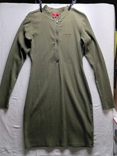 GUESS Women's Long sleeve Olive Green Mini Dress Size X-Large