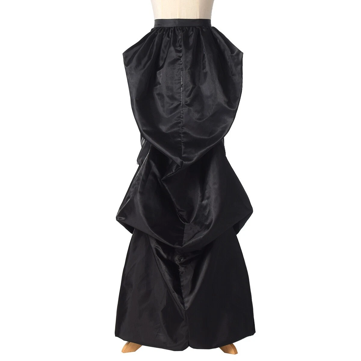 Mujeres Victoriano Pettiskirt Steampunk Bustle Sobrefalda Desmontable Tren Falda